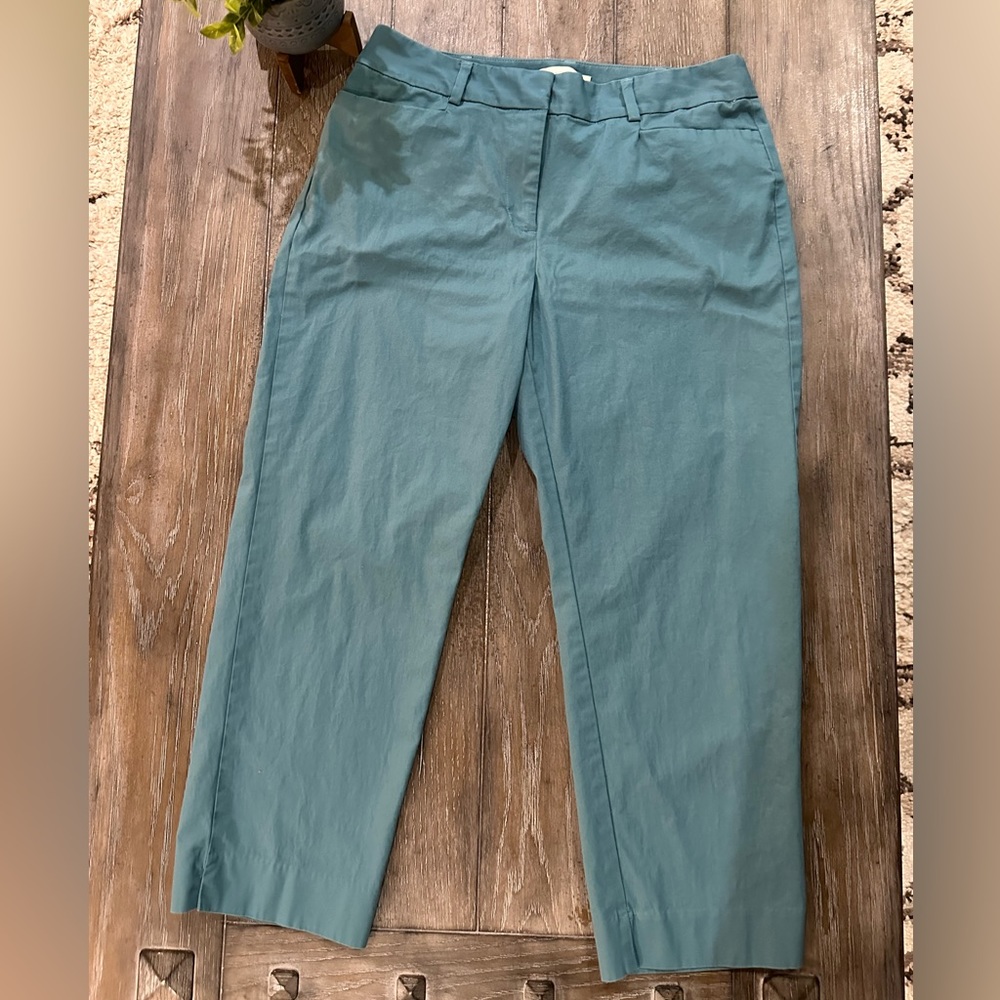 Talbots Teal Cropped Ankle Pants
